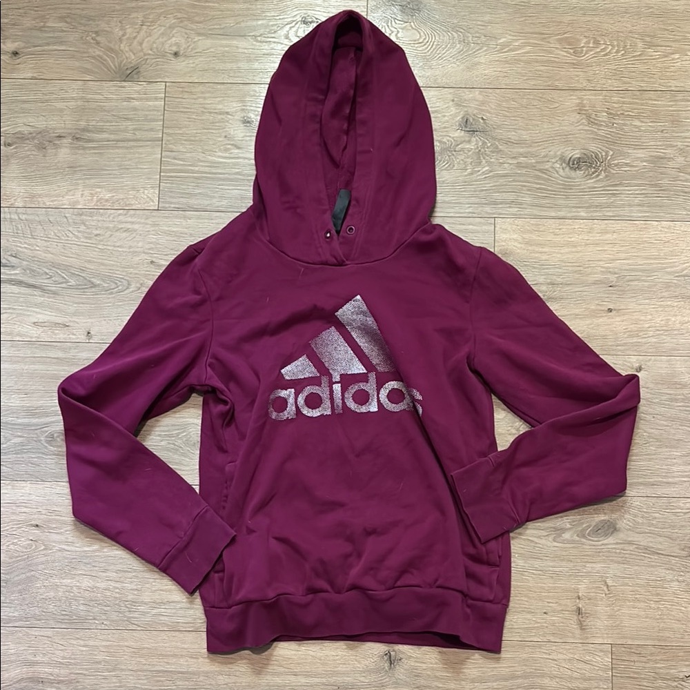 Adidas Women's Burgundy Hoodie